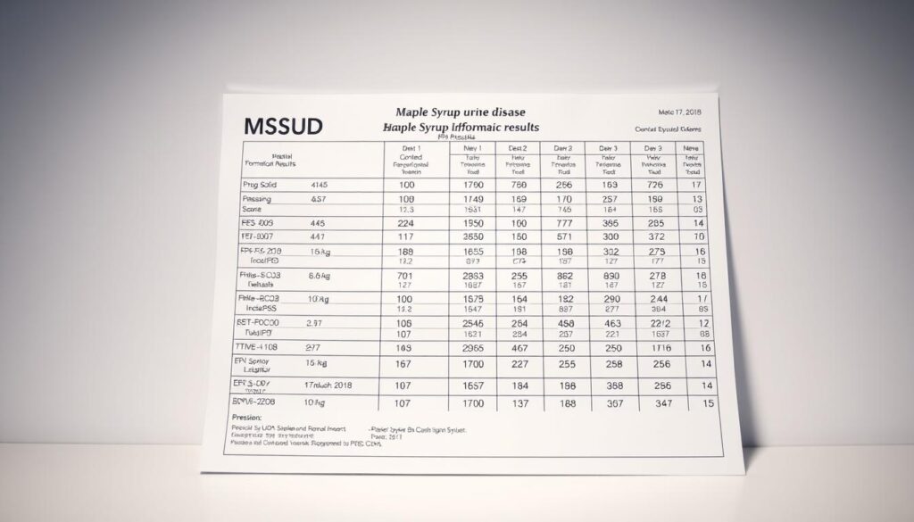 MSUD Laboratory Test Results Interpretation