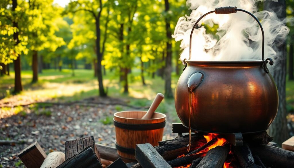 Maple Syrup Boiling Process