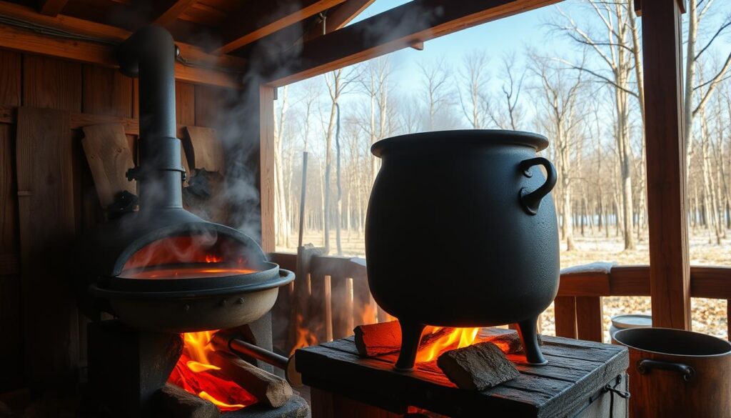 Maple Syrup Boiling Process