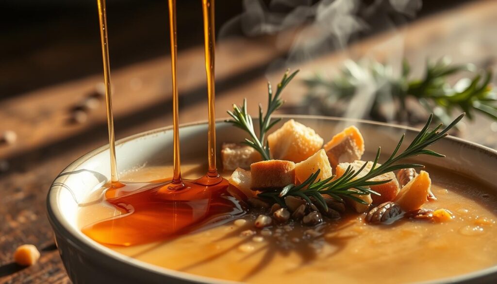 Maple Syrup Soup Garnishes