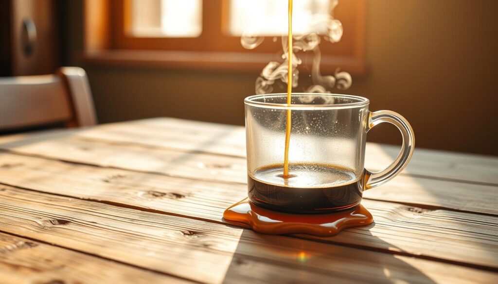 Maple Syrup in Morning Coffee