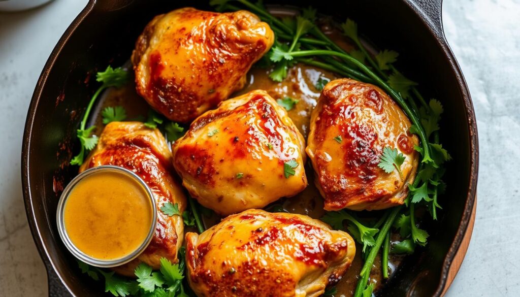 Maple mustard chicken thighs recipe