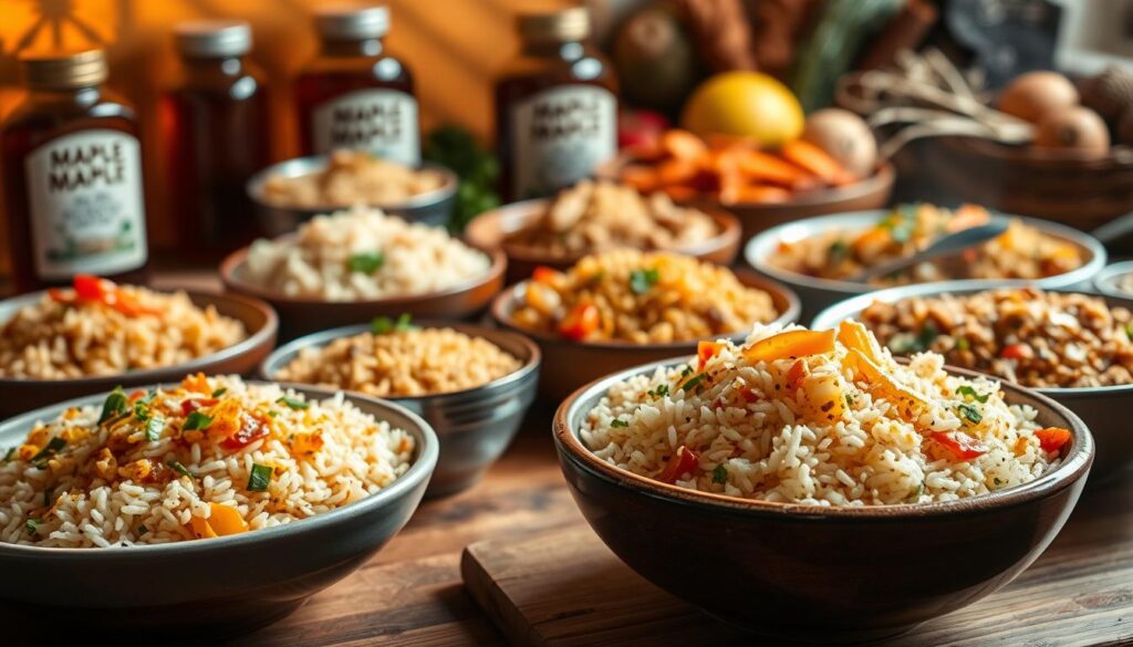 Seasonal Maple Syrup Rice Dishes