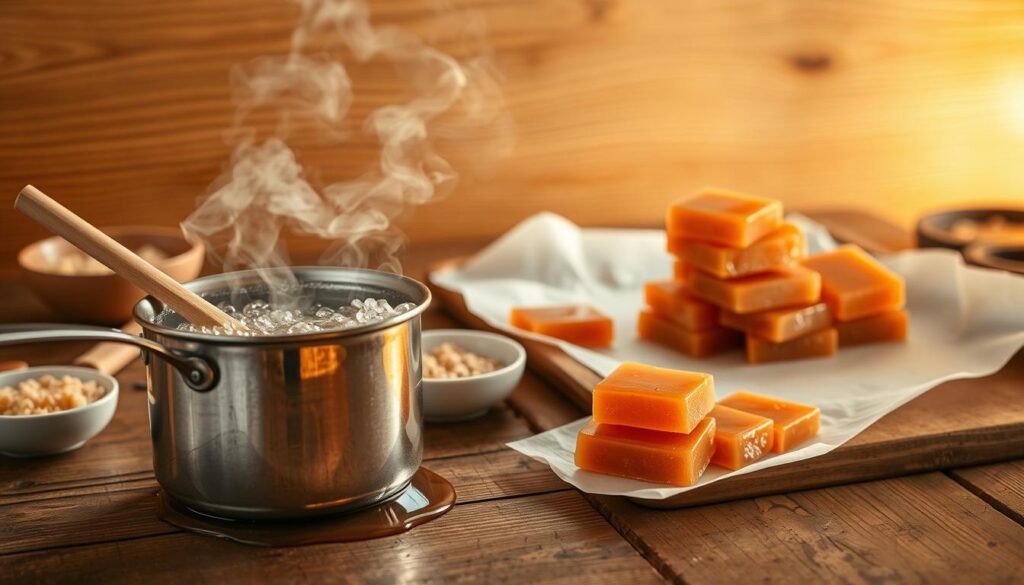 Homemade Maple Candy Preparation