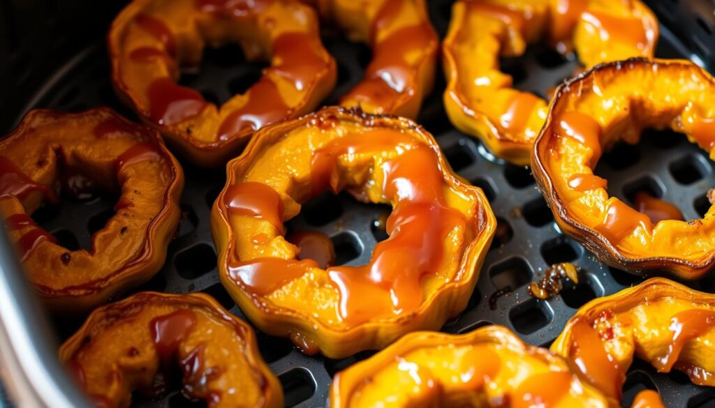 Maple Glazed Acorn Squash Rings in Air Fryer