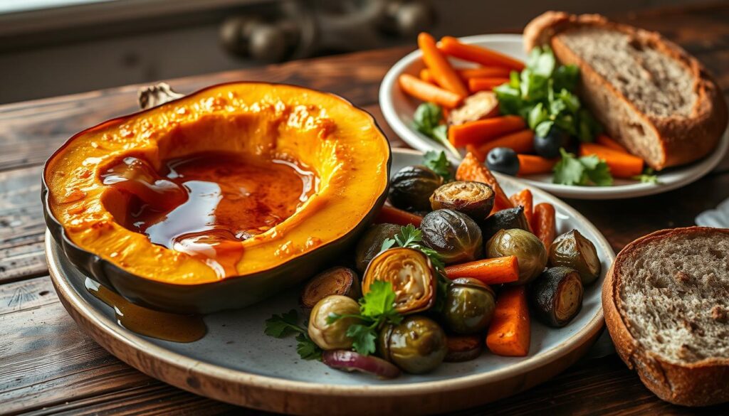 Maple-Glazed Acorn Squash Vegetarian Recipes