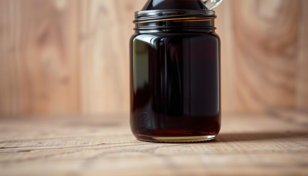 dark maple syrup